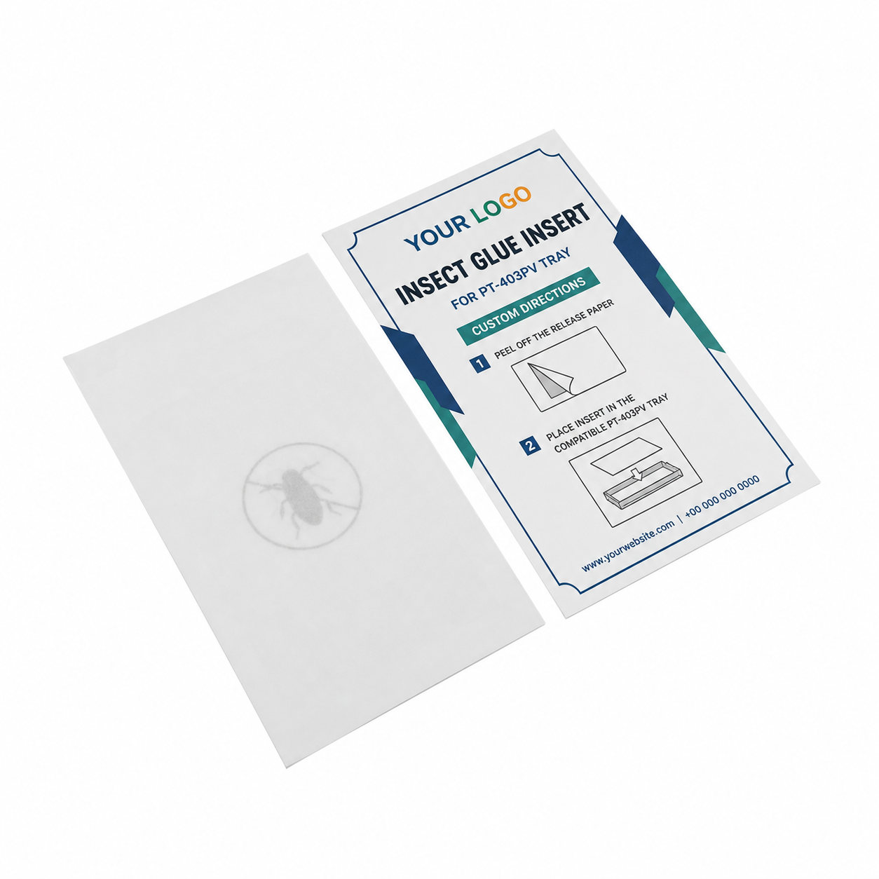 PT-306 replacement insert reverse-side printing mockup